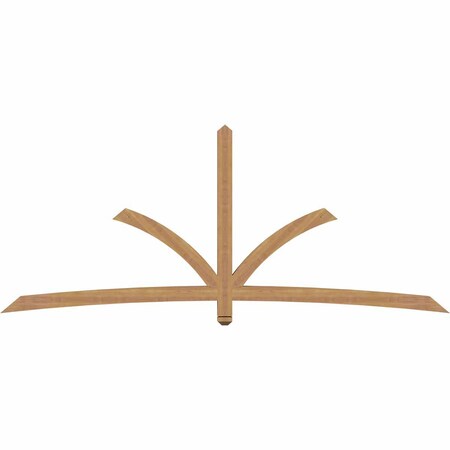 Ekena Millwork Davenport Timber Gable Bracket, Western Red Cedar, 108"W x 45"H x 3 1/2"D x 3 1/2"F, 10/12 Pitch GBW108X45X0404DAV00SWR